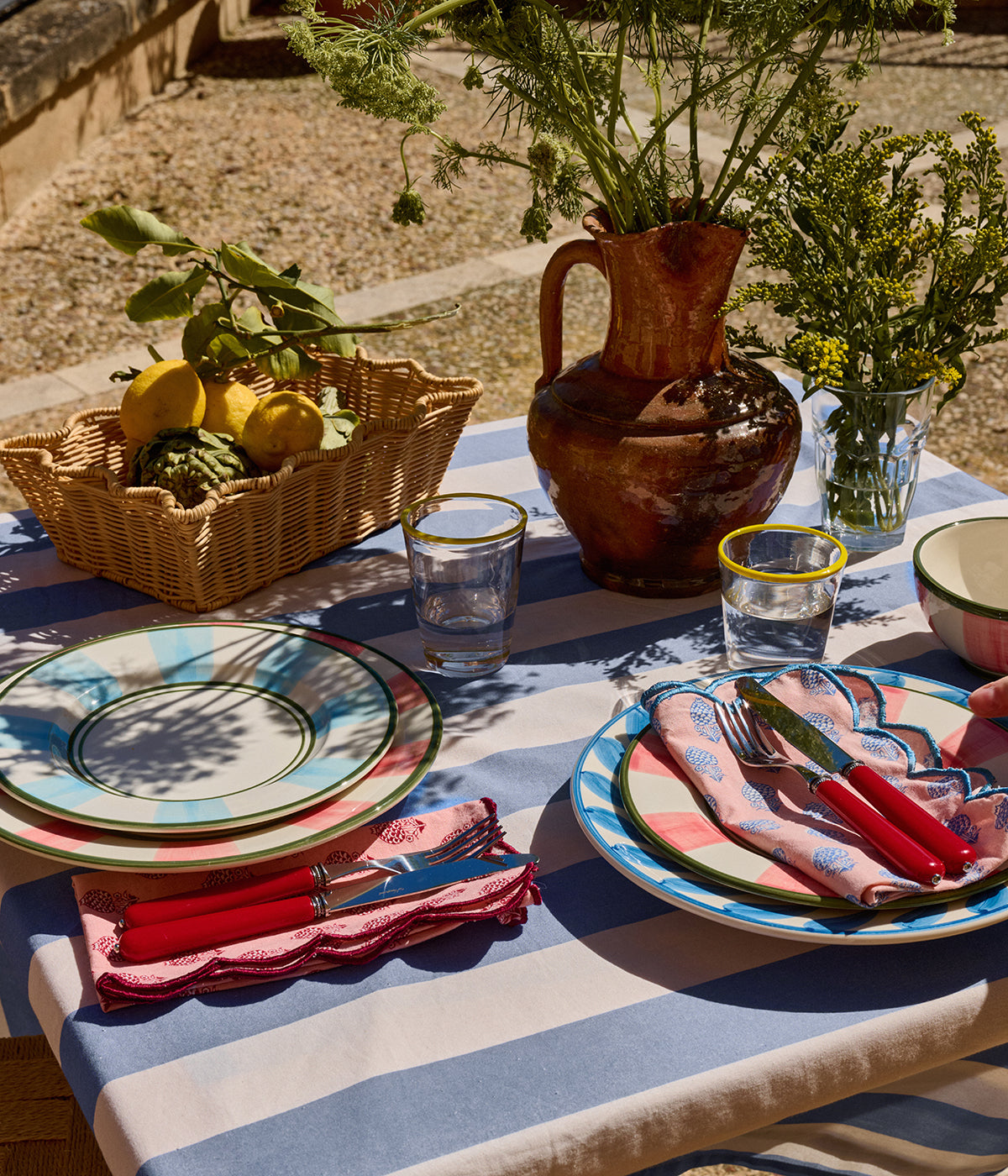 Breton tablecloth - Blue