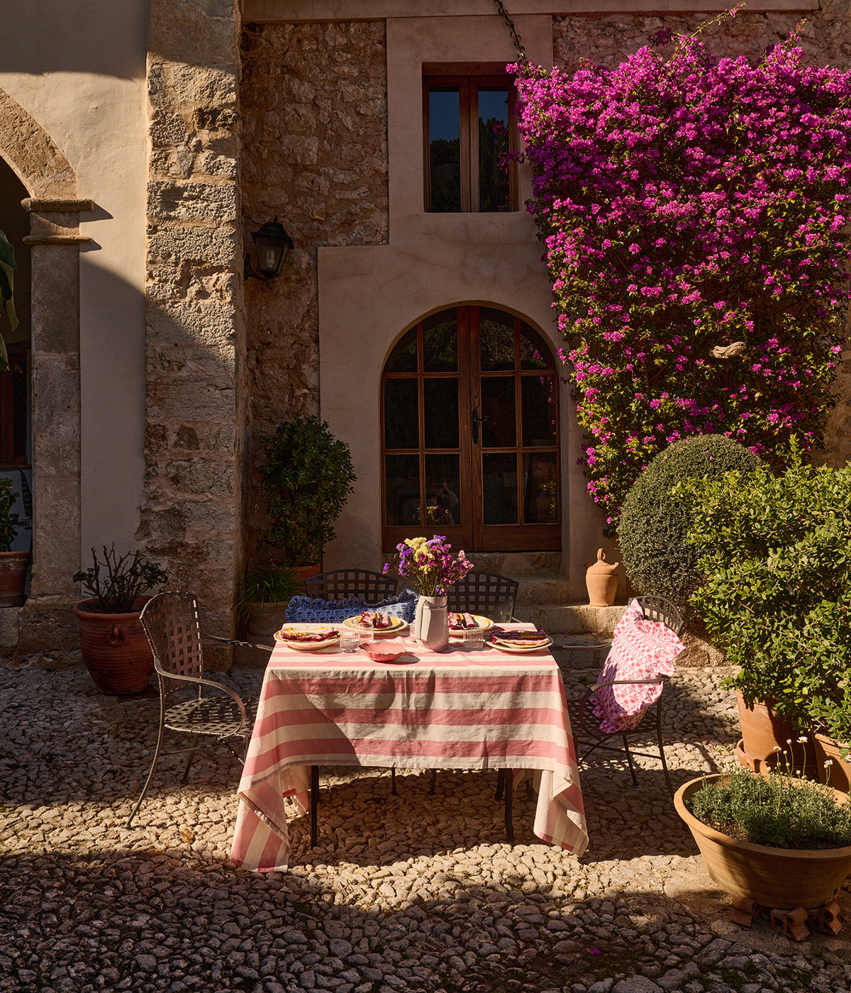 Breton tablecloth - Pink