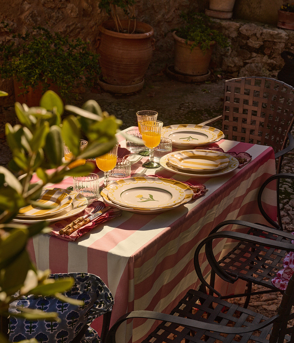 Breton tablecloth - Pink