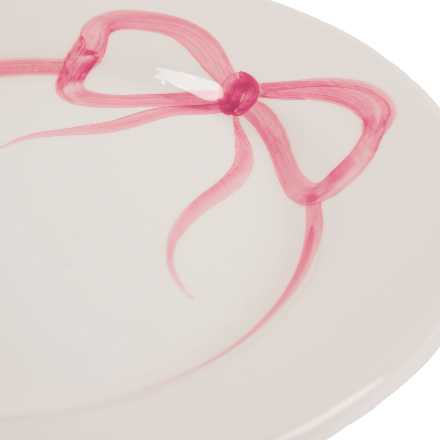 Bow dinner plate - Pink 28 cm
