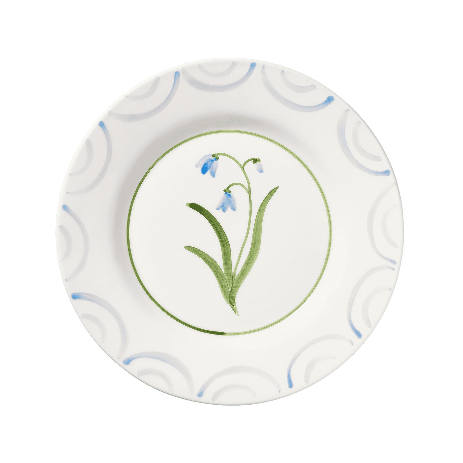 Cottage Flower Dinner plate - Light Blue 28 cm