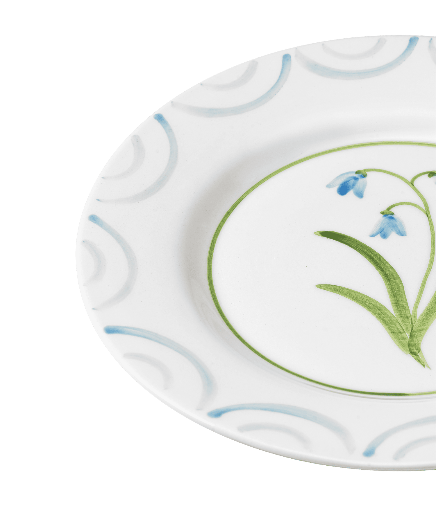 Cottage Flower Dinner plate - Light Blue 28 cm