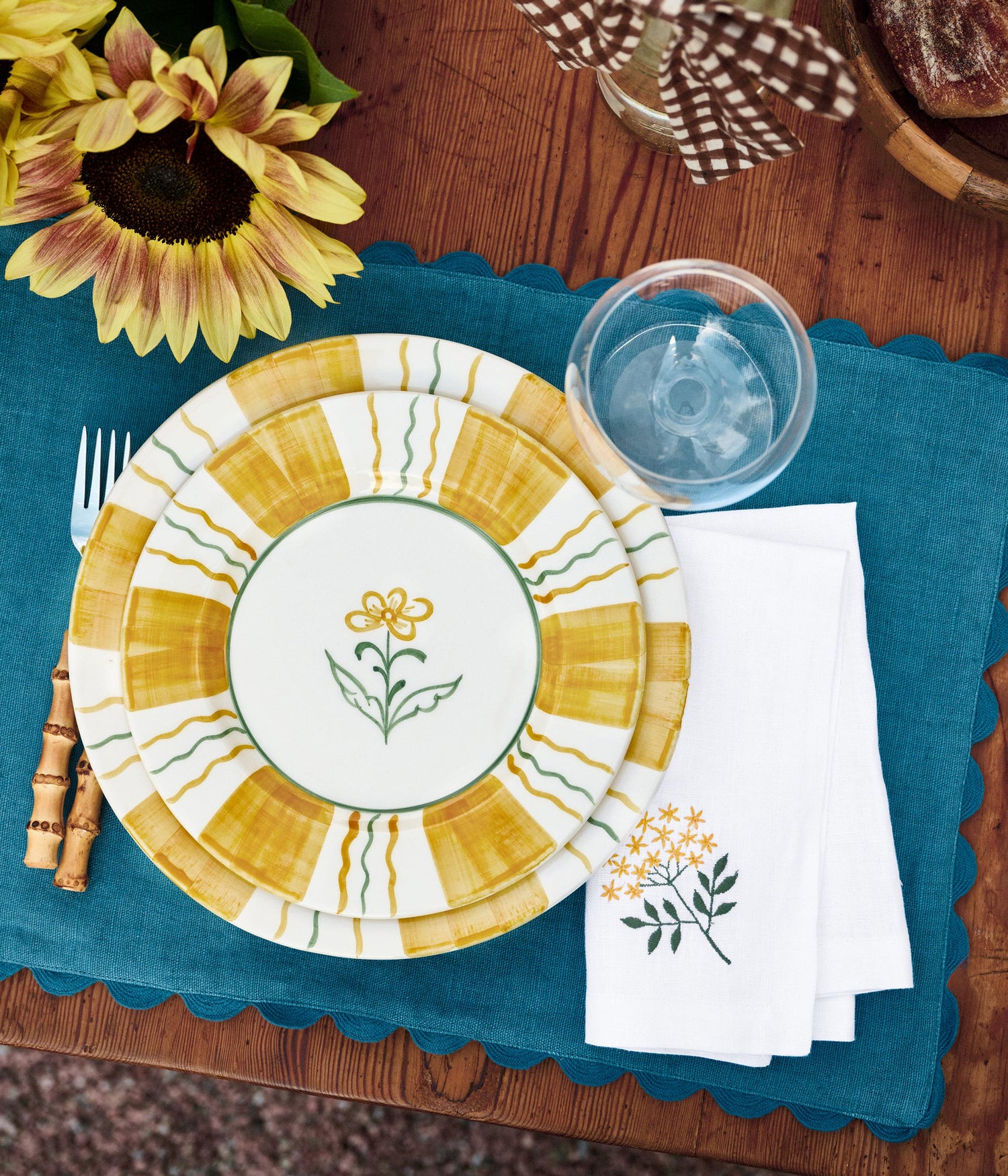 Willow Placemat Dark Teal - 33x48 cm