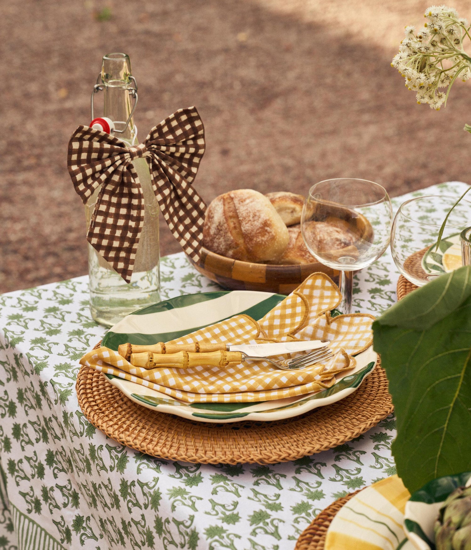 Stripe Salad plate Green - 22 cm