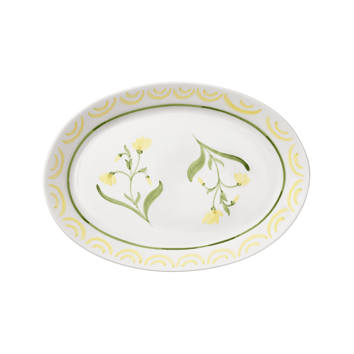 Cottage Flower Serving plate - Yellow 32 cm