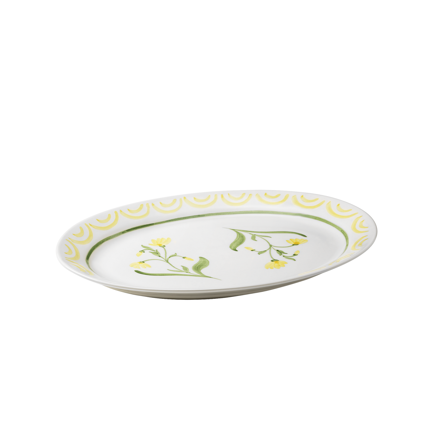 Cottage Flower Serving plate - Yellow 32 cm