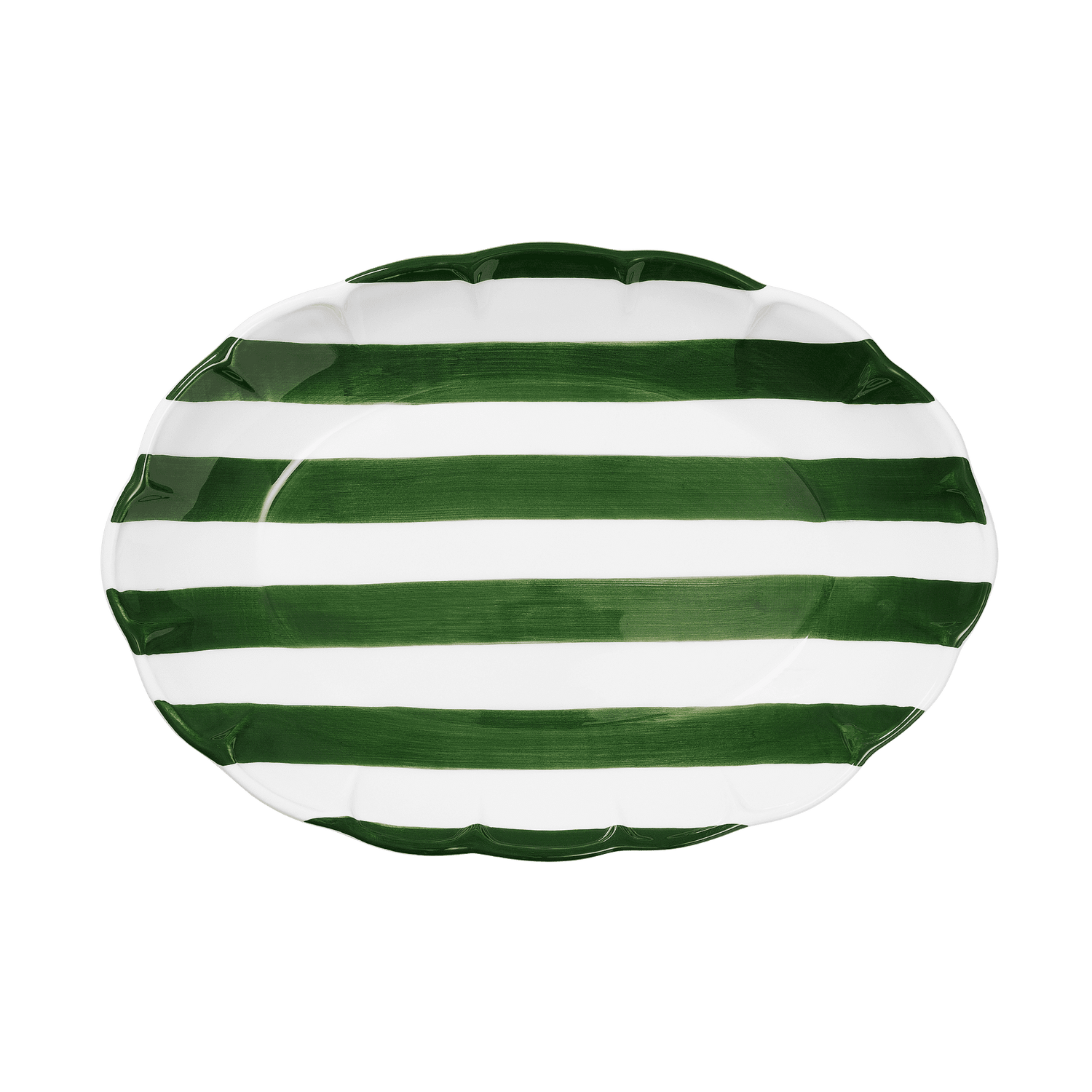 Stripe Serving plate Green - 36 cm