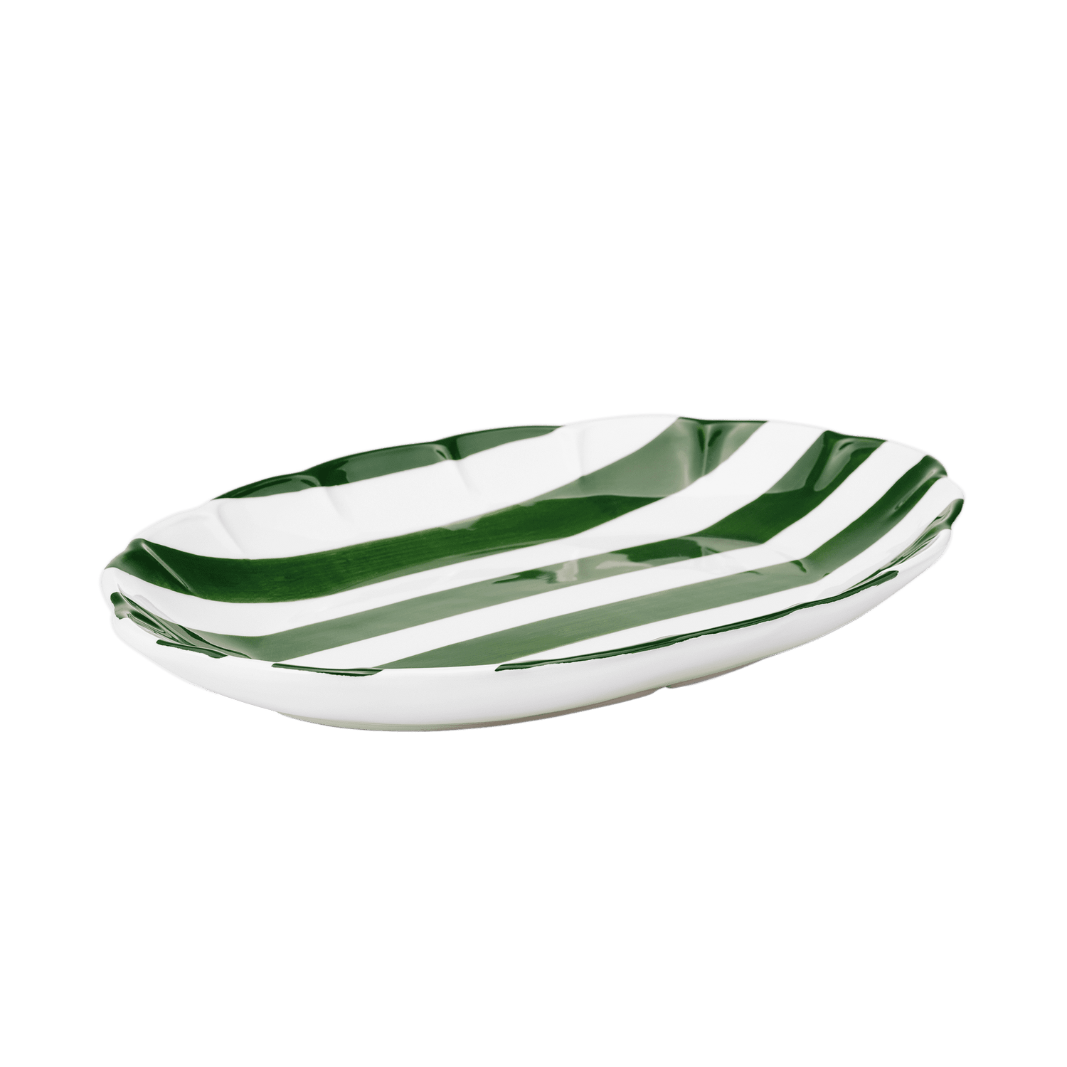 Stripe Serving plate Green - 36 cm