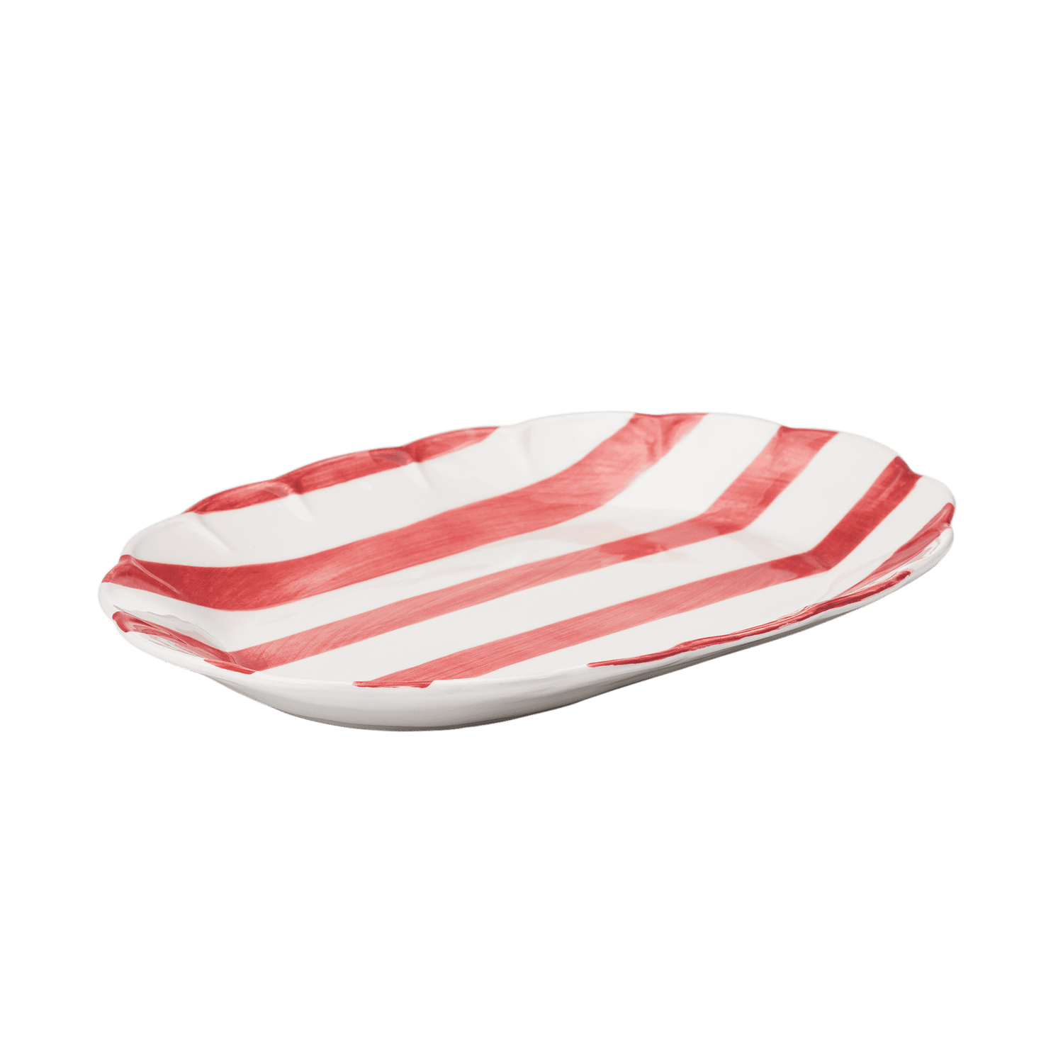 Stripe Servieringsfat - Röd 36 cm