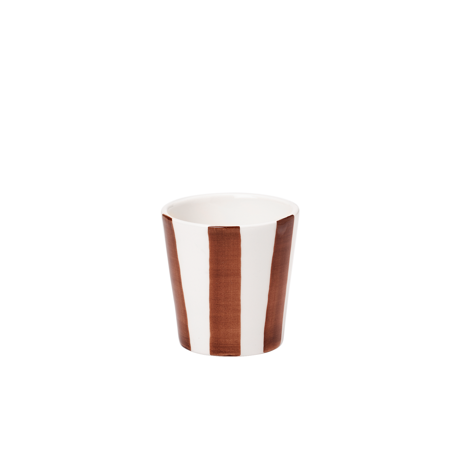 Iris Stripe Cup - Brown 8x8 cm