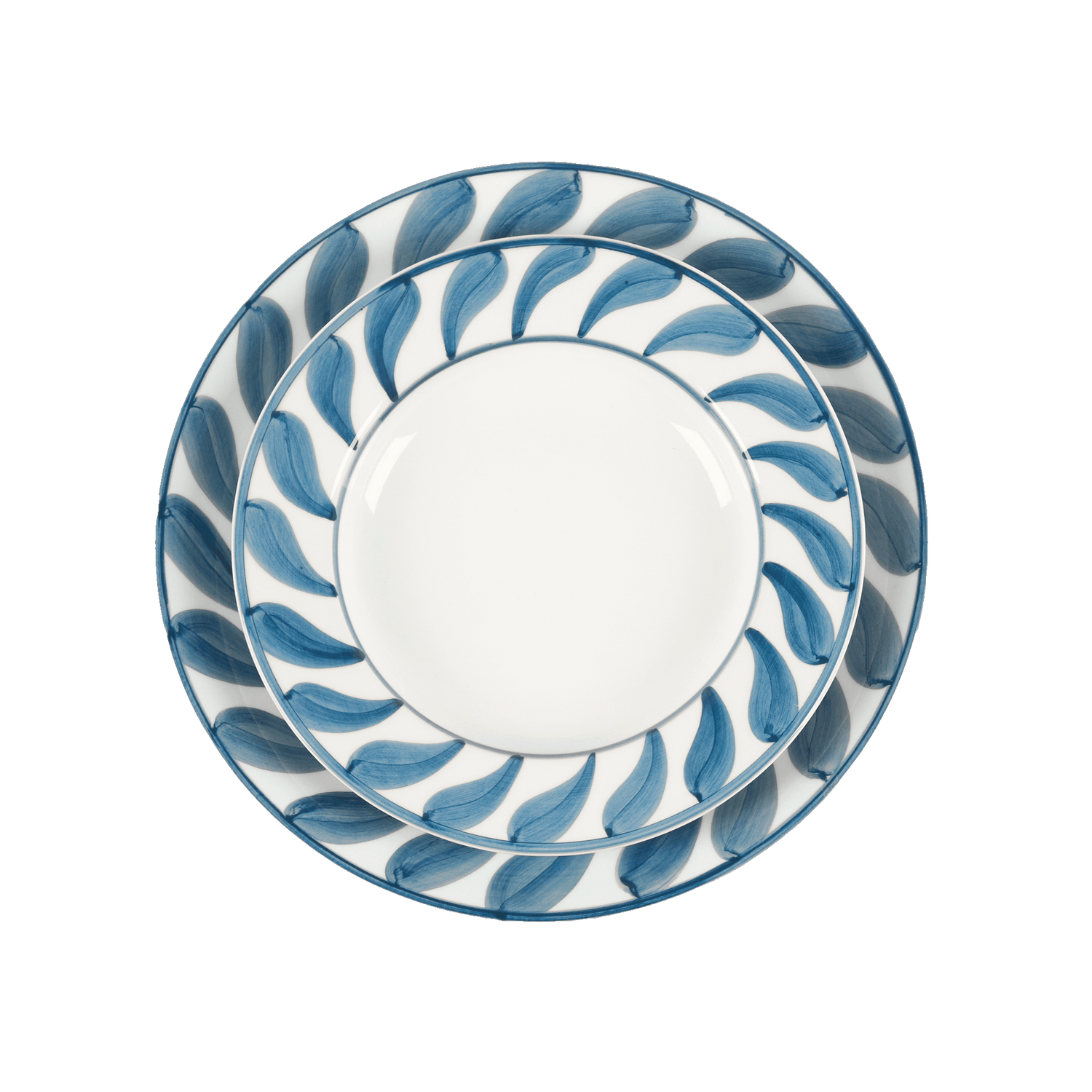 Swirl deep plate - Blue 22 cm