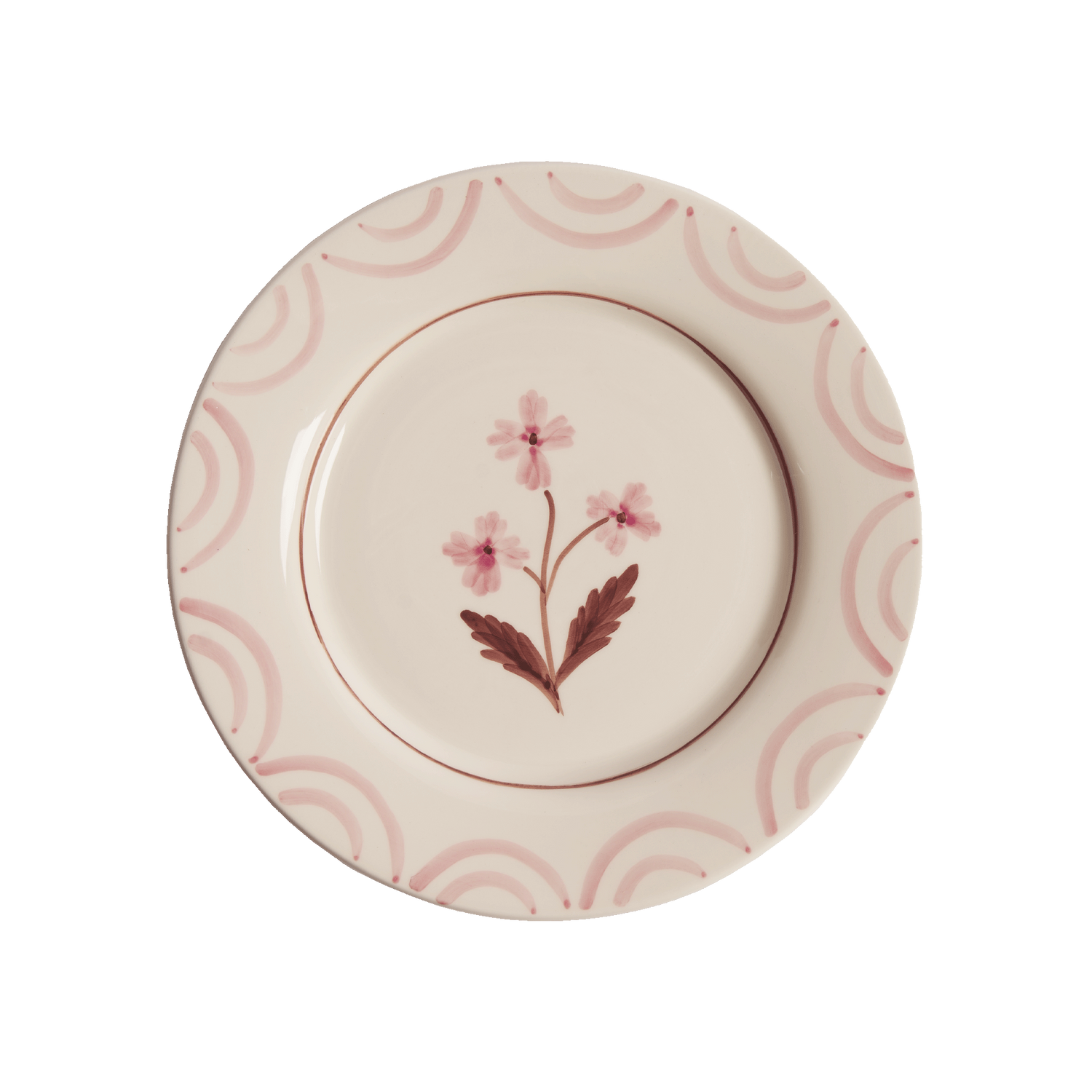 Cottage flower dinner plate - Light pink 28 cm