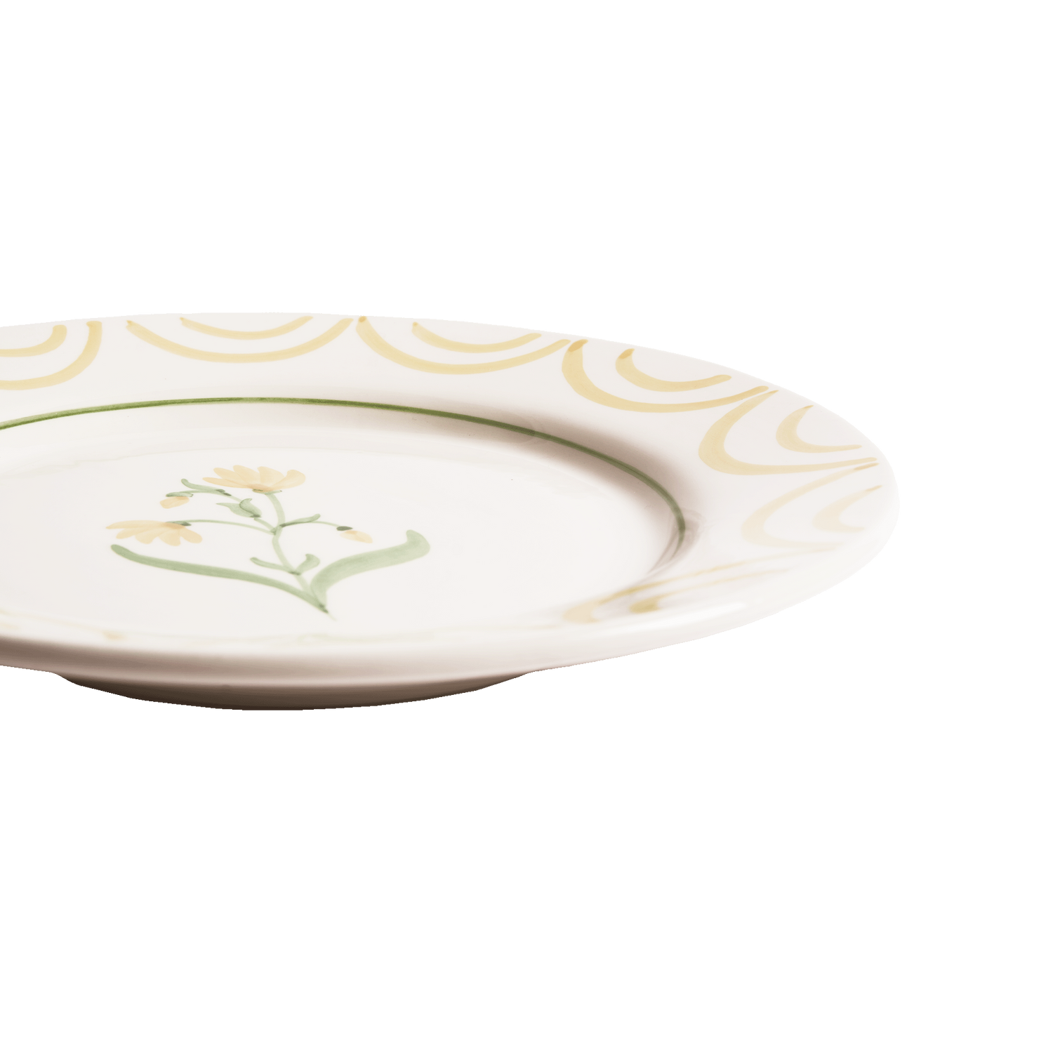 Cottage Flower Dinner Plate - Yellow 28 cm