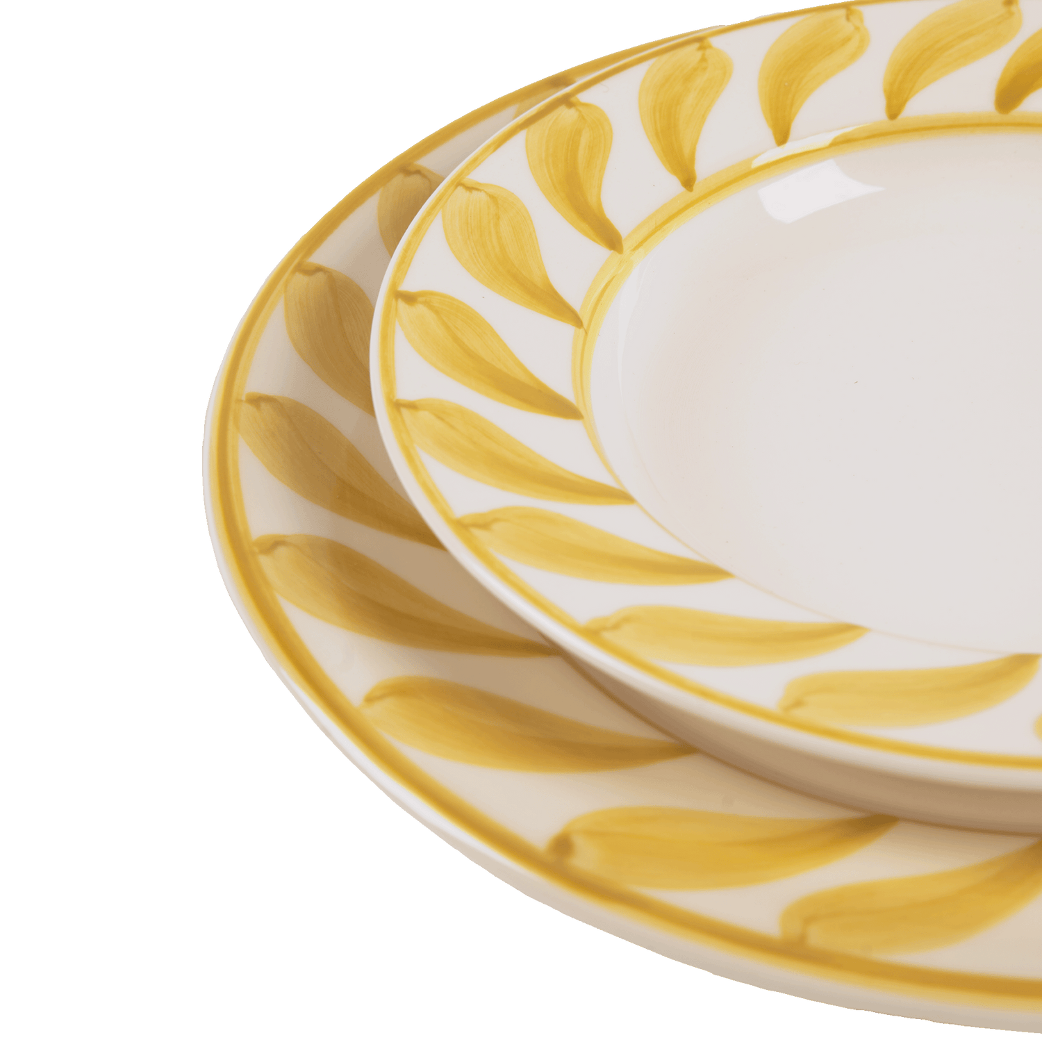 Swirl dinner plate - Yellow 28 cm