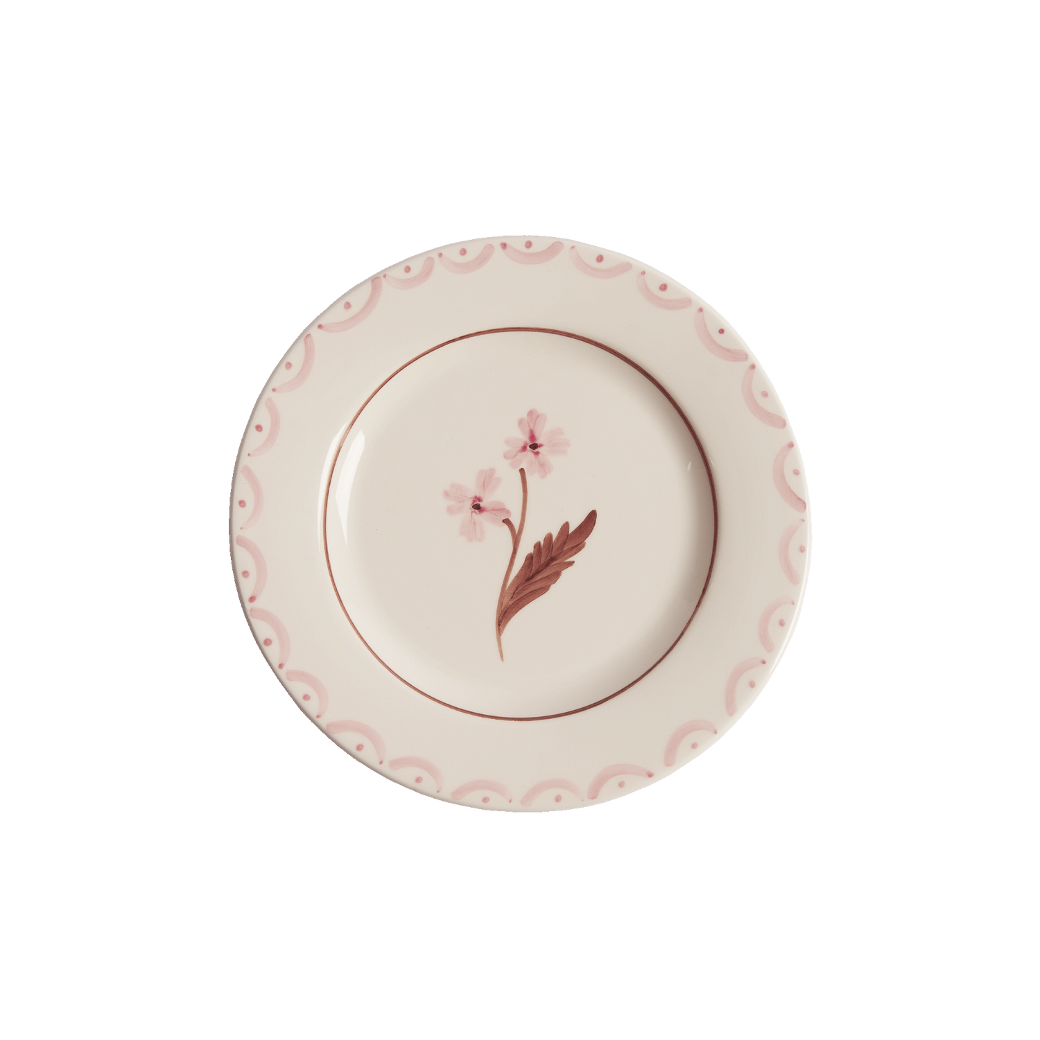 Cottage flower dinner plate - Light pink 22 cm