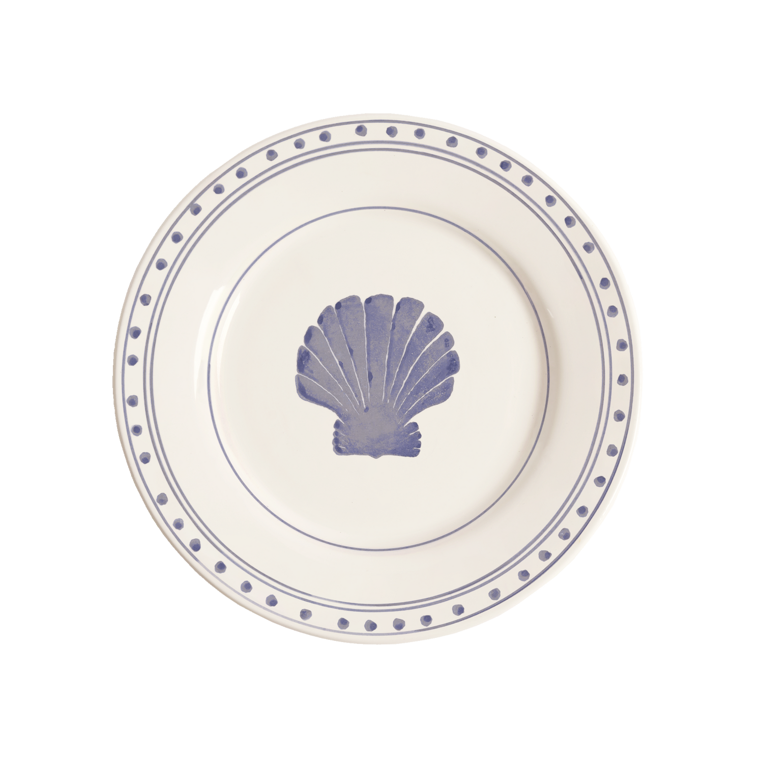 Shell dinner plate - Dark blue 28 cm