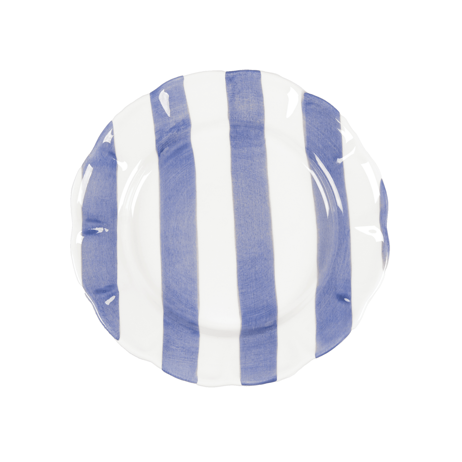Stripe dinner plate - Dark blue 28 cm