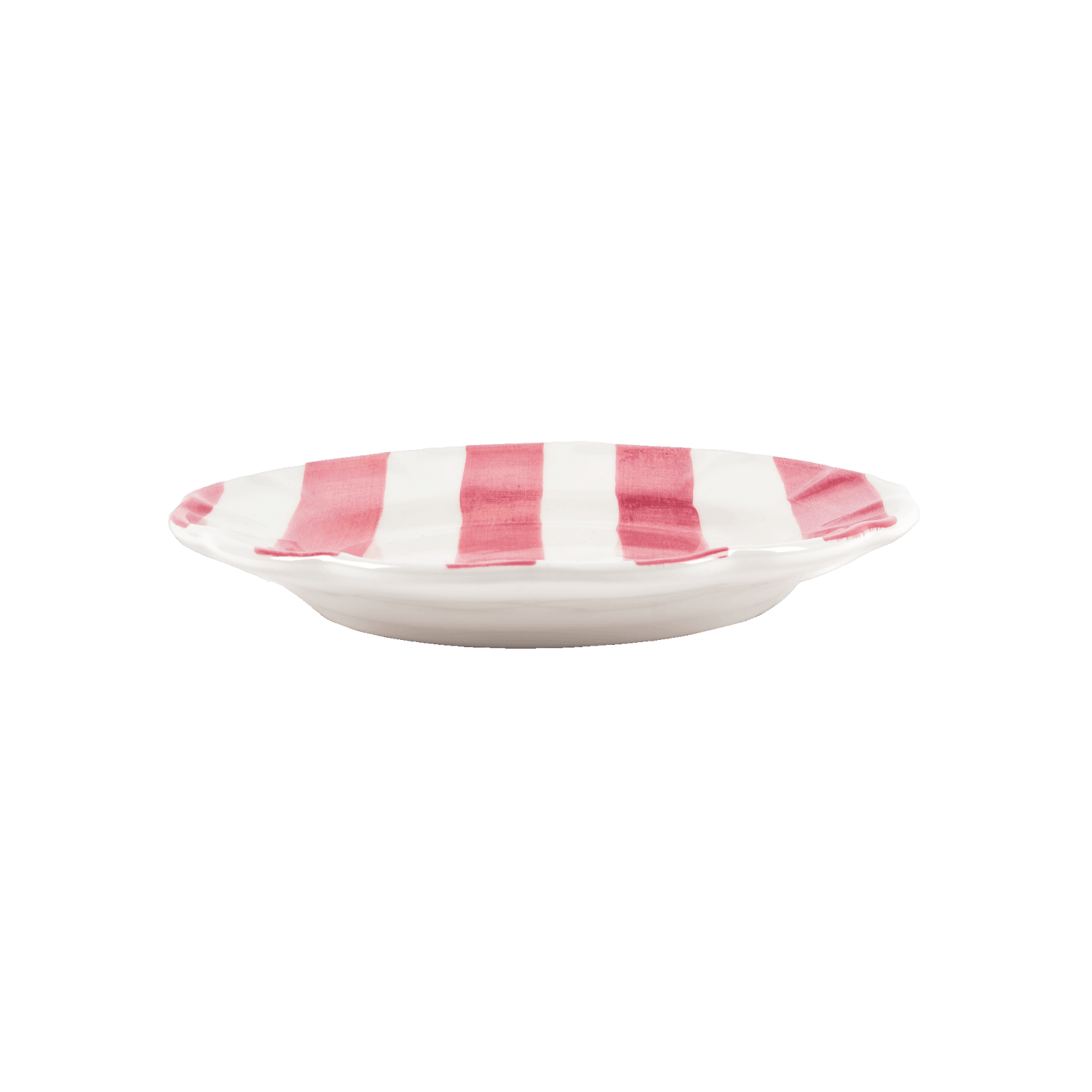 Stripe dinner plate - Dark pink 28 cm