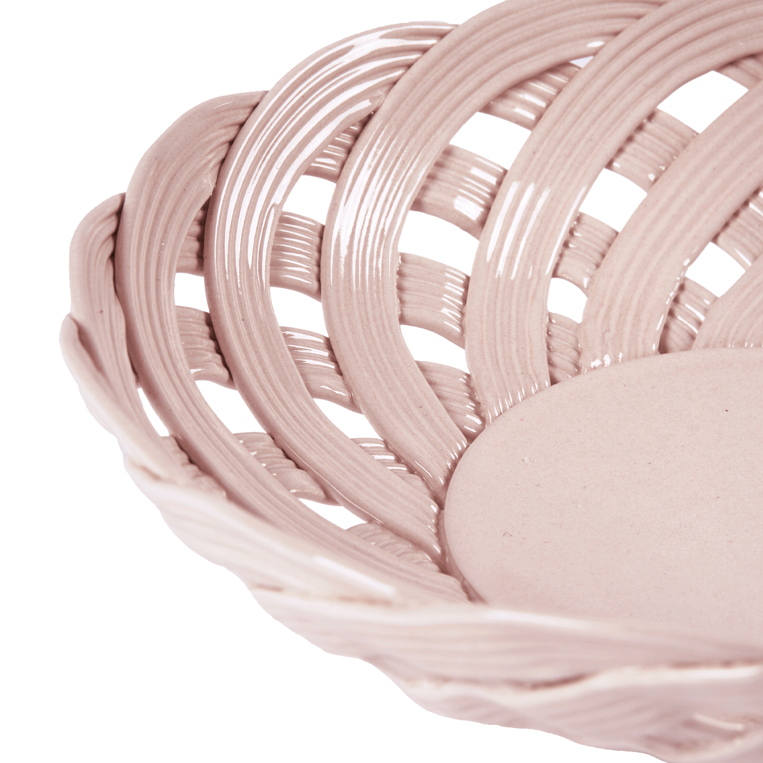 Basket serving bowl - Dark pink 26 cm