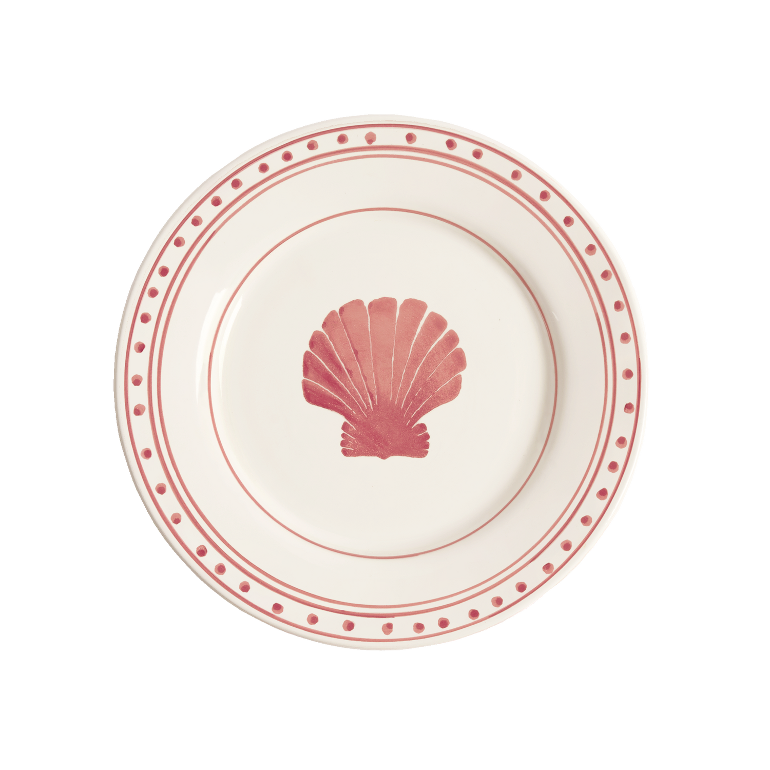 Shell dinner plate - Dark pink 28 cm