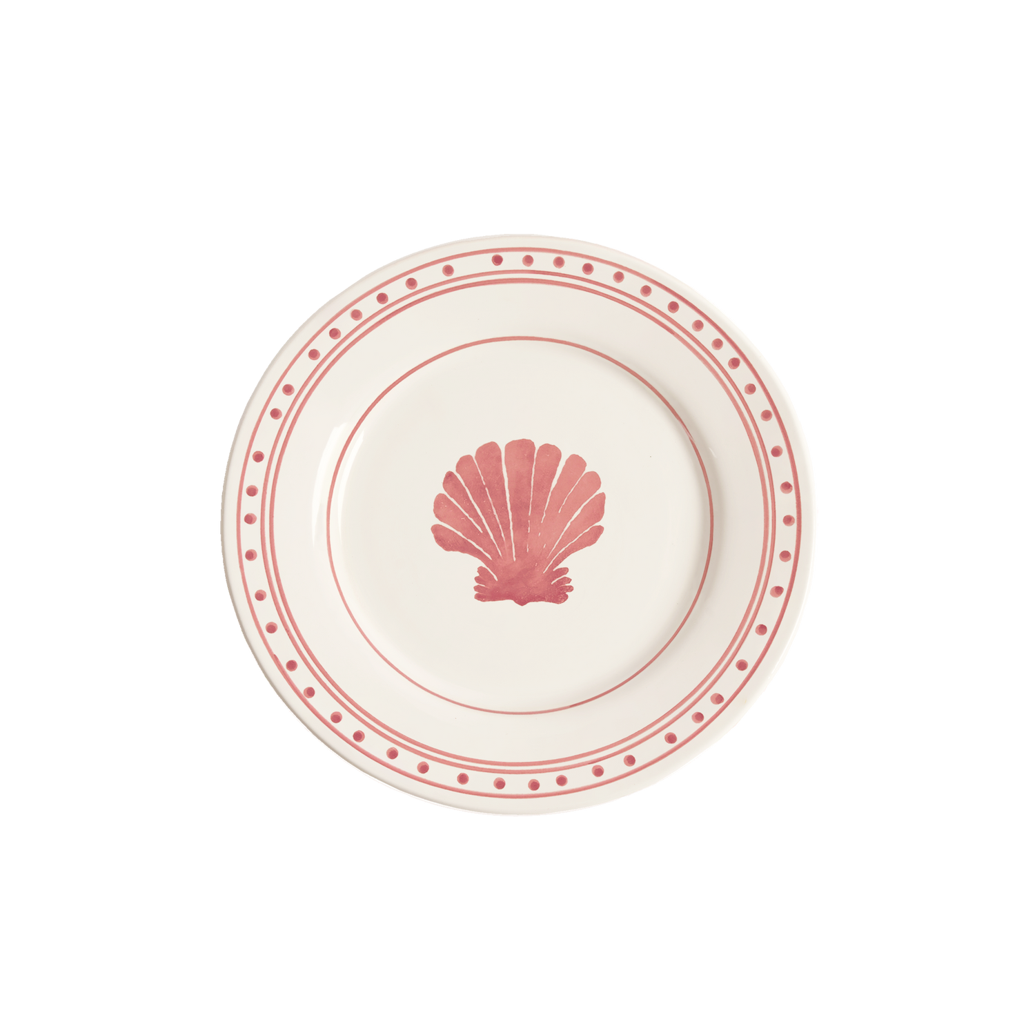 Shell salad plate - Dark pink 22 cm
