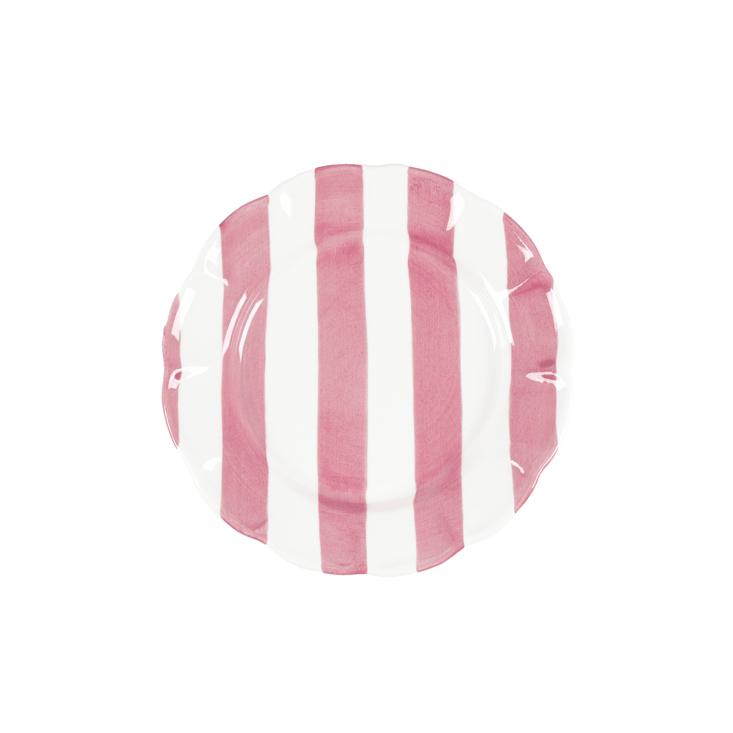 Stripe salad plate - Dark pink 21 cm