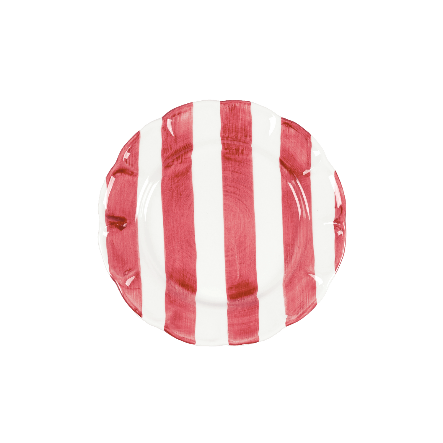 Stripe salad plate - Red 21 cm
