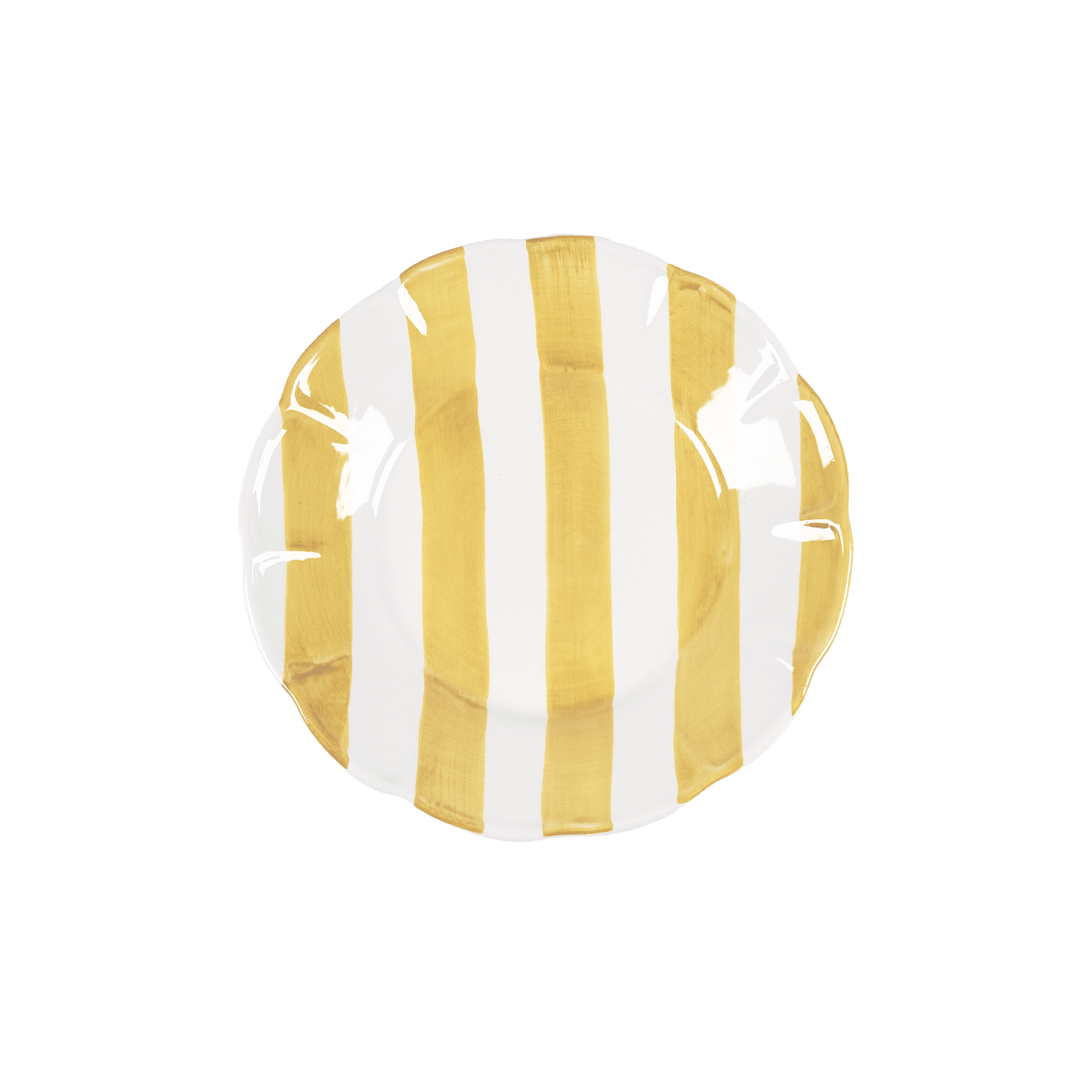 Stripe salad plate - Yellow 21 cm