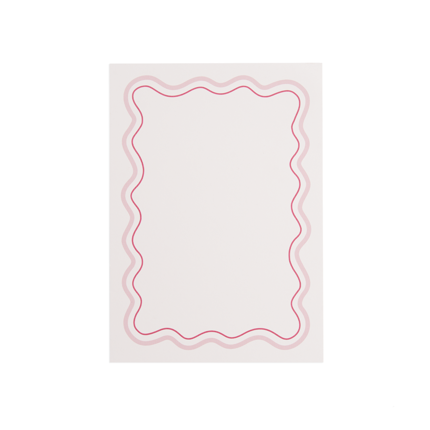 Scallop menu card - Pink 14,85x21 cm