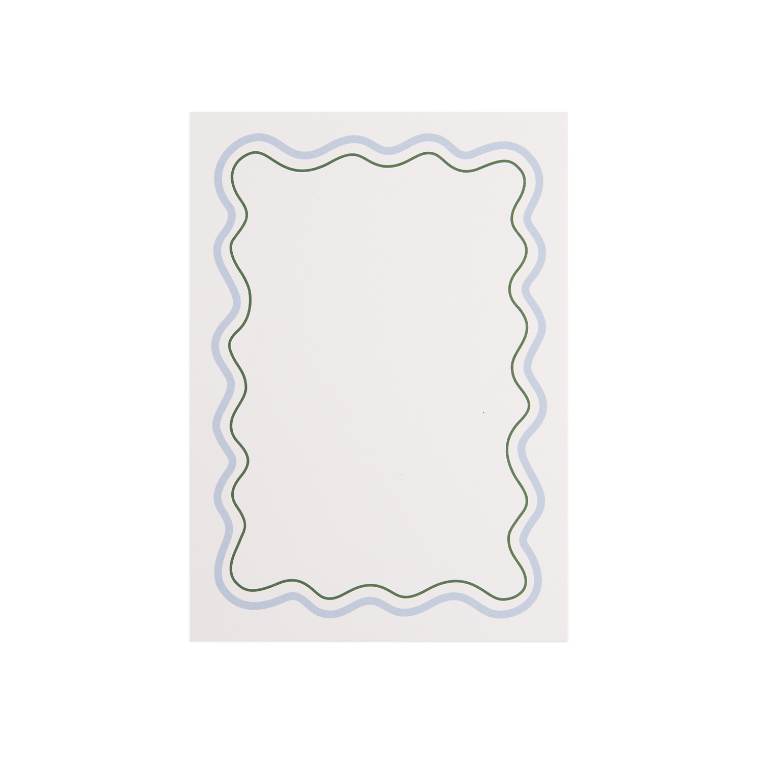 Scallop menu card - Blue 14,85x21 cm