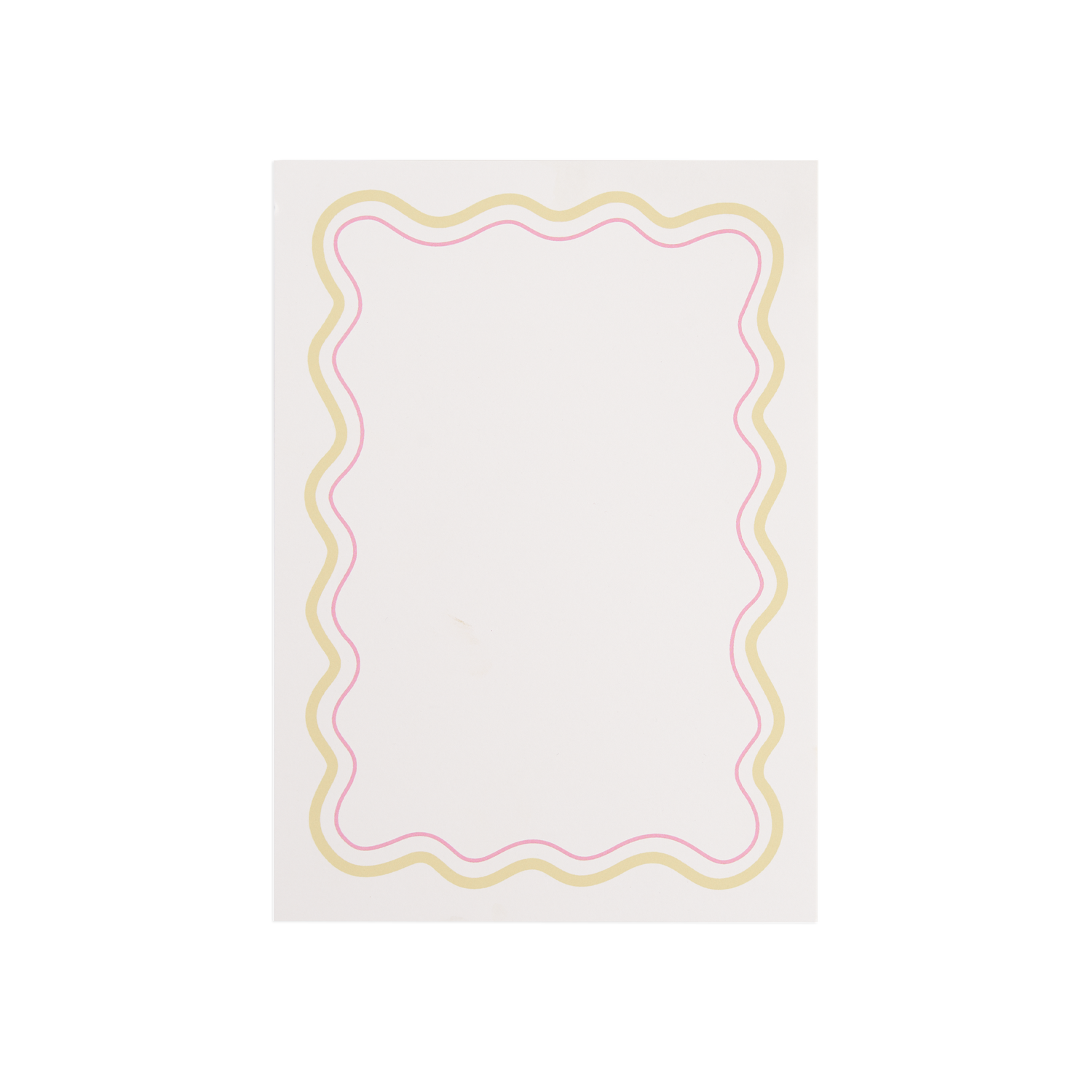 Scallop menu card - Yellow 14,85x21 cm