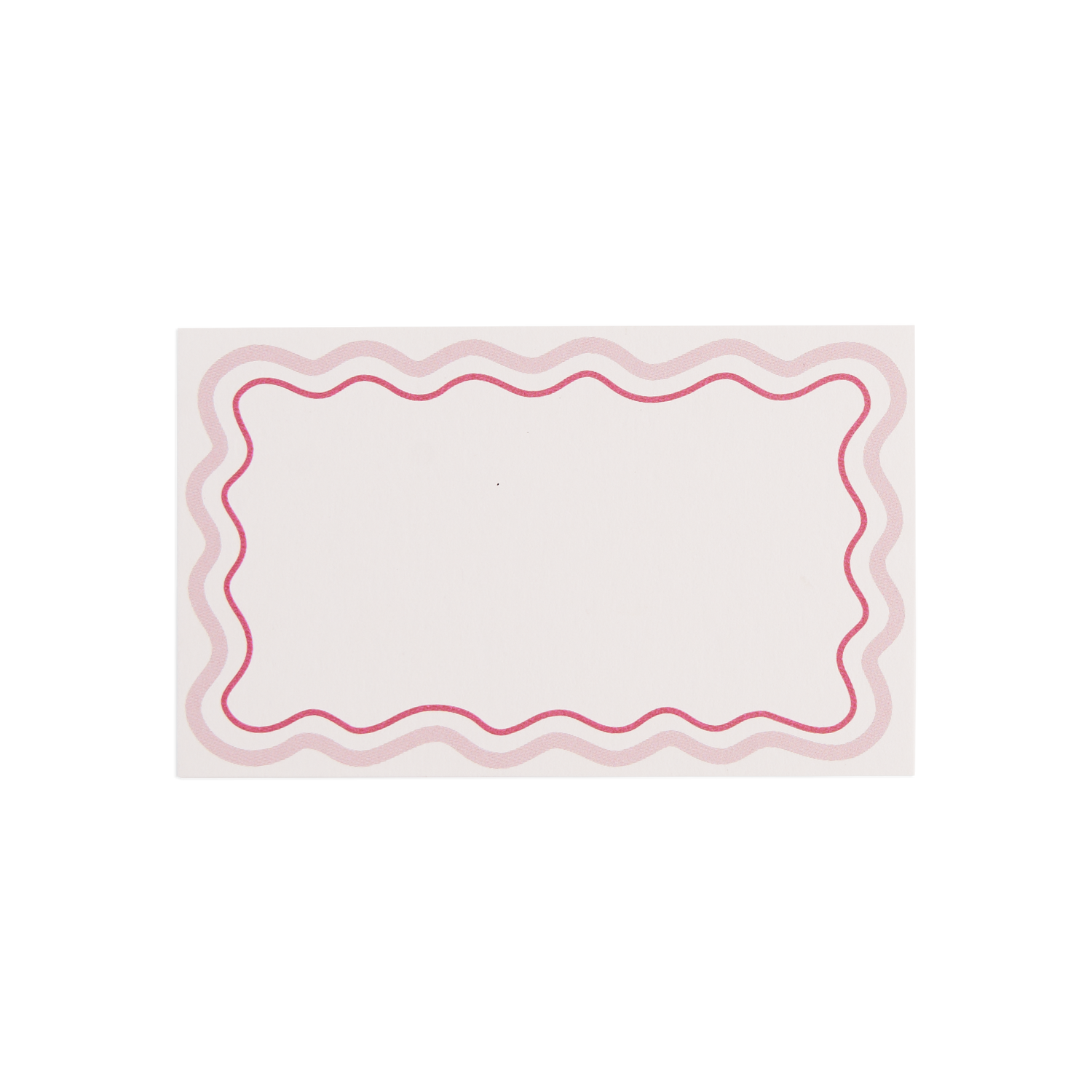 Scallop placeringskort - Rosa 8x5 cm