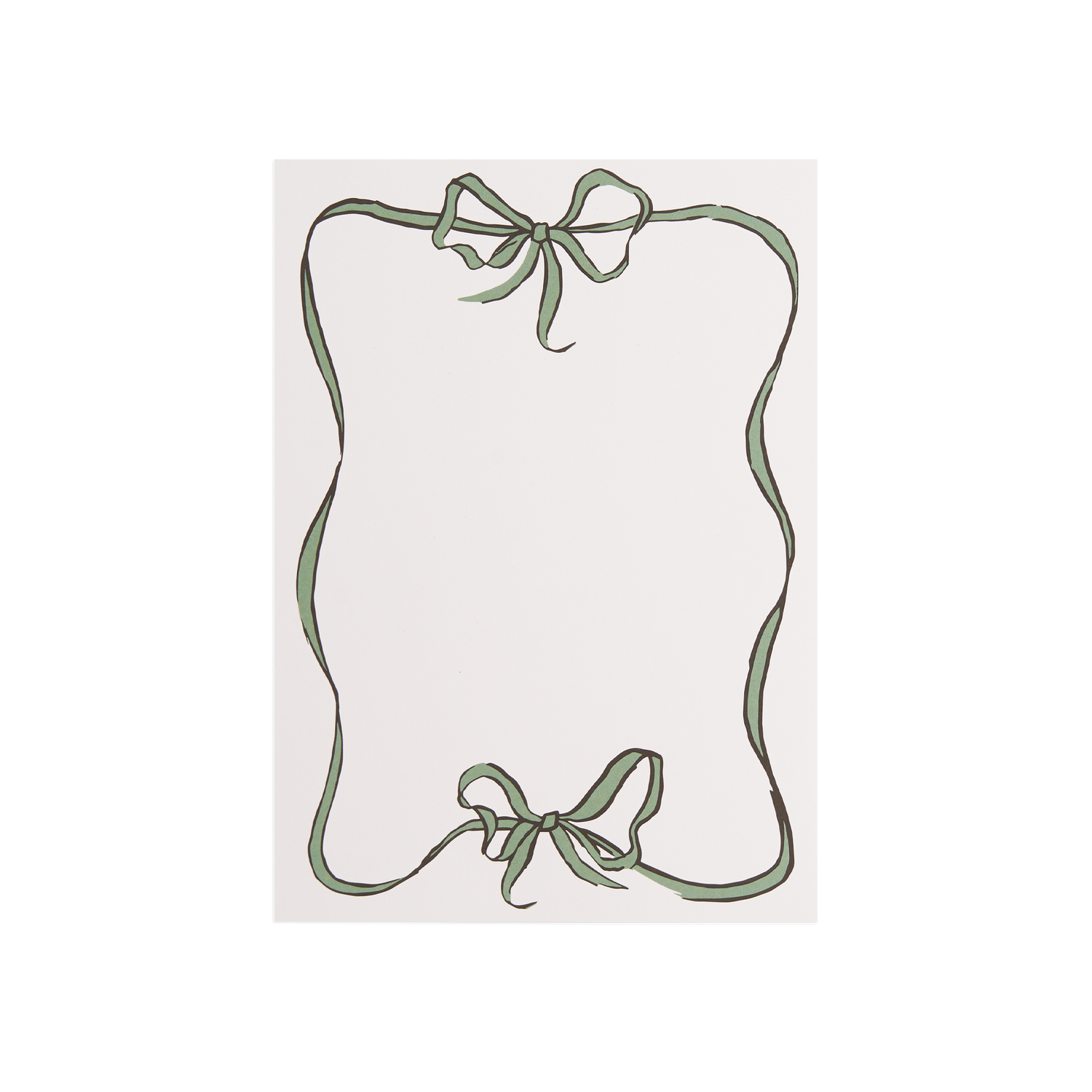 Bow menu card - Green 14,85x21 cm