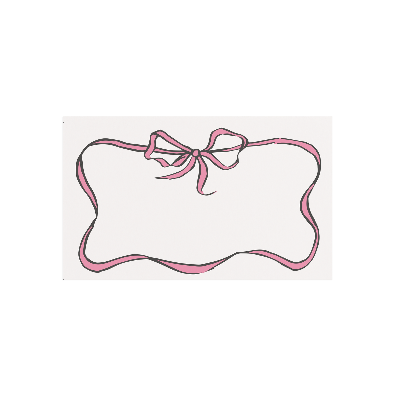 Bow placement card - Pink 8x5 cm