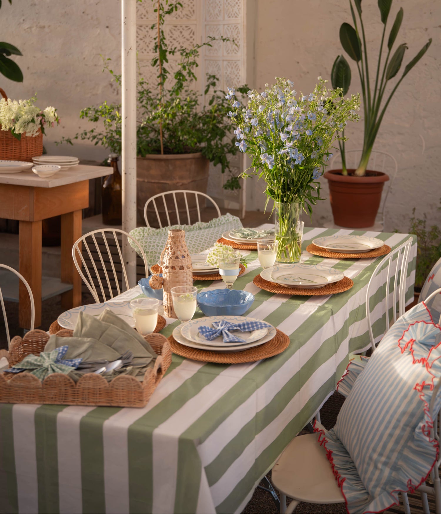 Breton Tablecloth - Green 150x250 cm