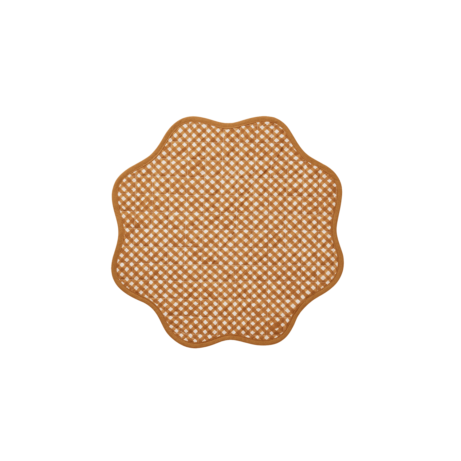 Scallop round Placemat - Ochre 42 cm