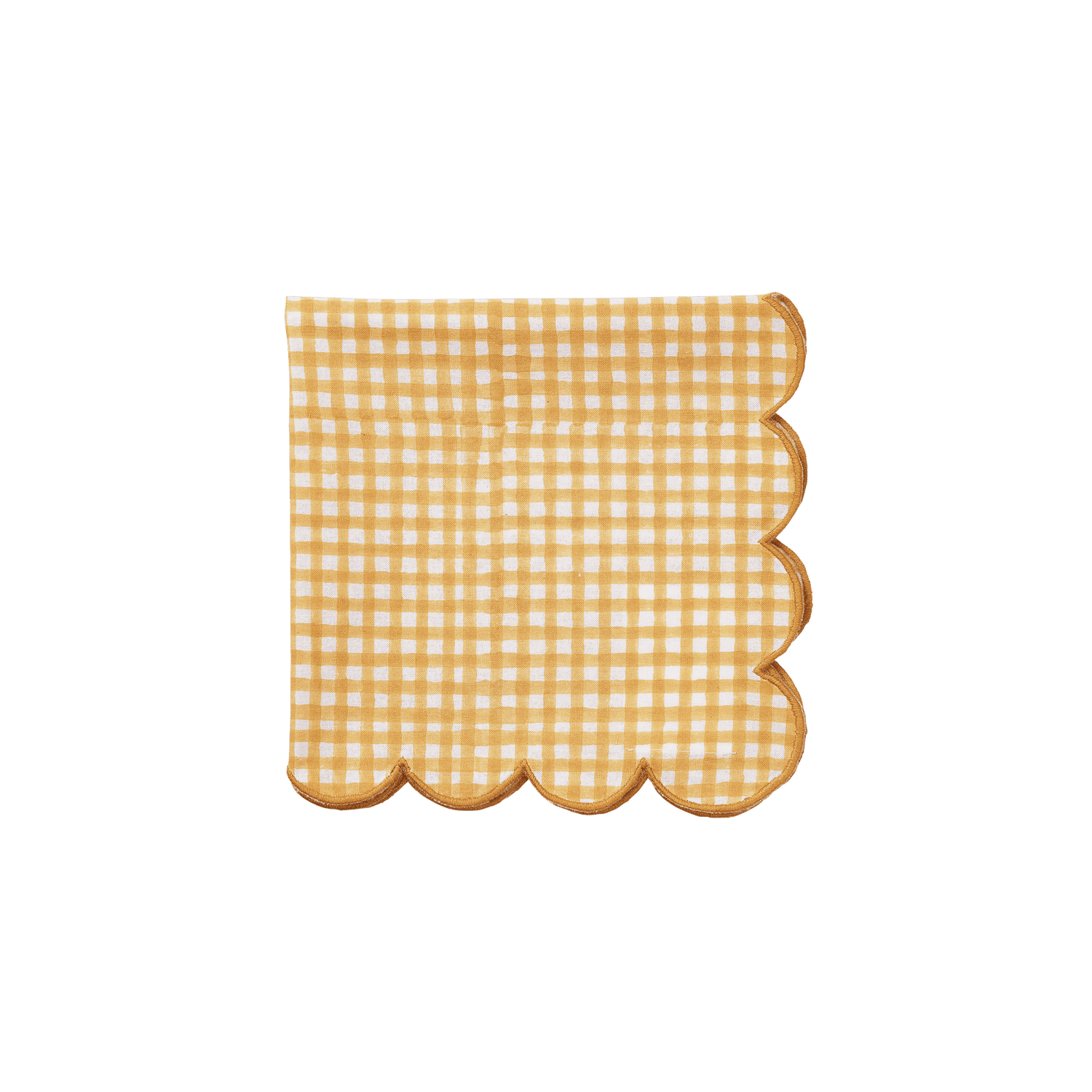 Vichy Napkin Ochre - 45x45 cm