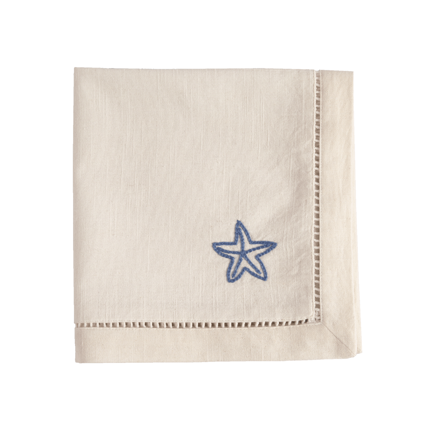 Starfish napkin - Dark blue 45x45 cm