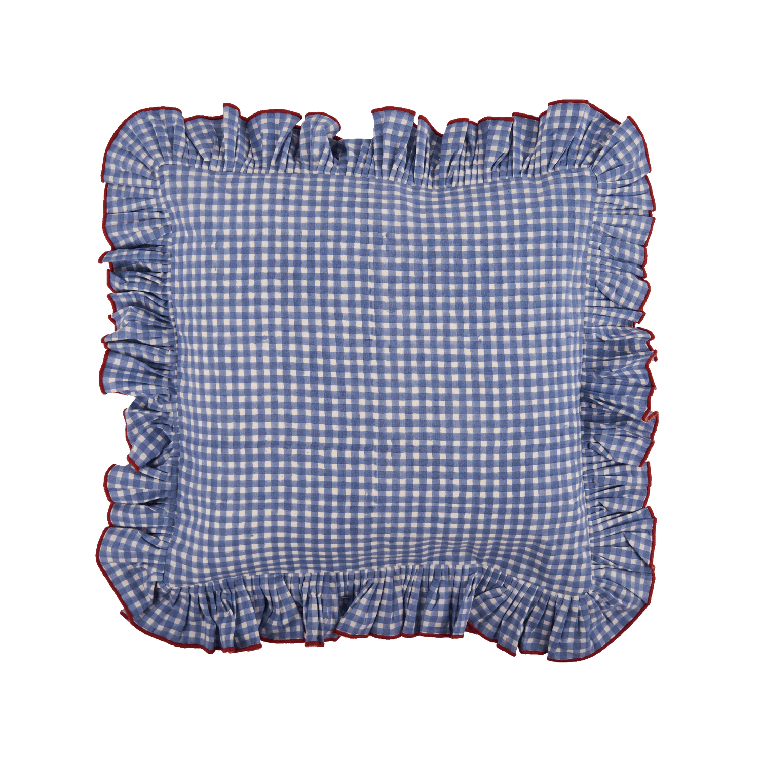 Vichy cushion cover - Light blue 40x40 cm