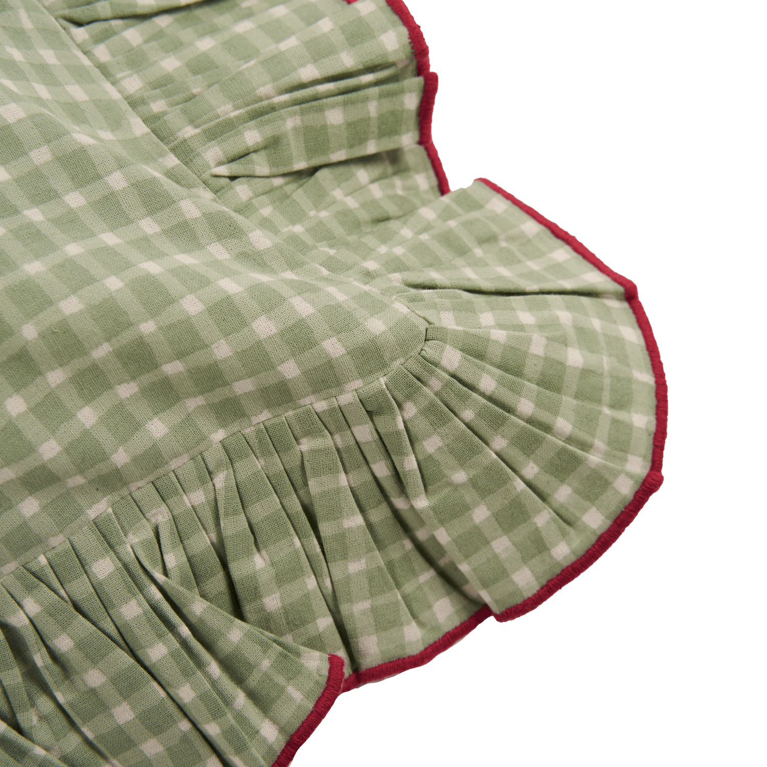 Vichy cushion cover - Light green 40x40 cm