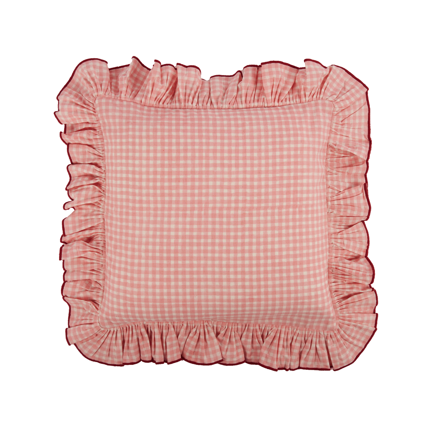 Vichy cushion cover - Light pink 40x40 cm