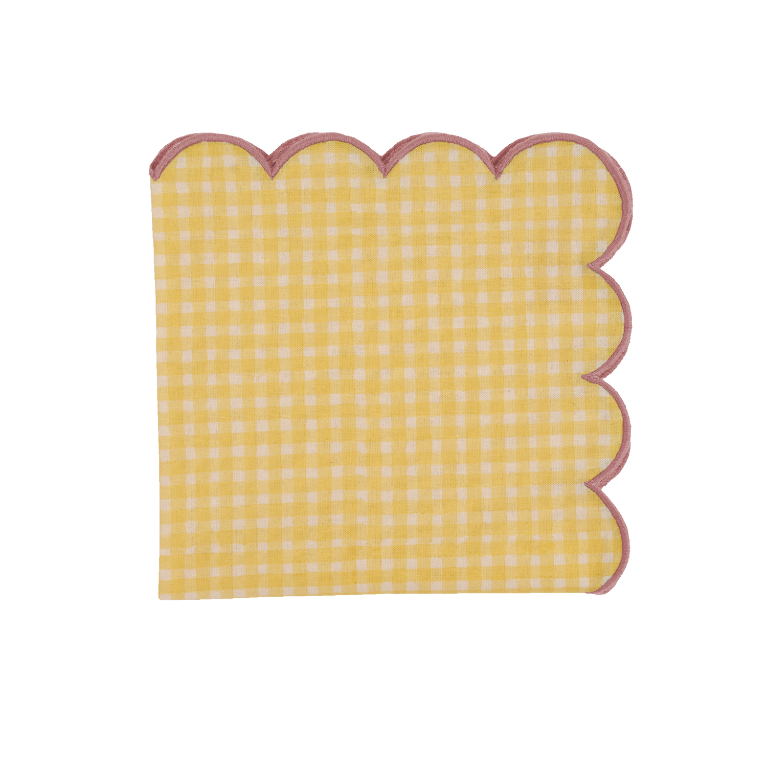 Vichy napkin - Yellow 45x45 cm