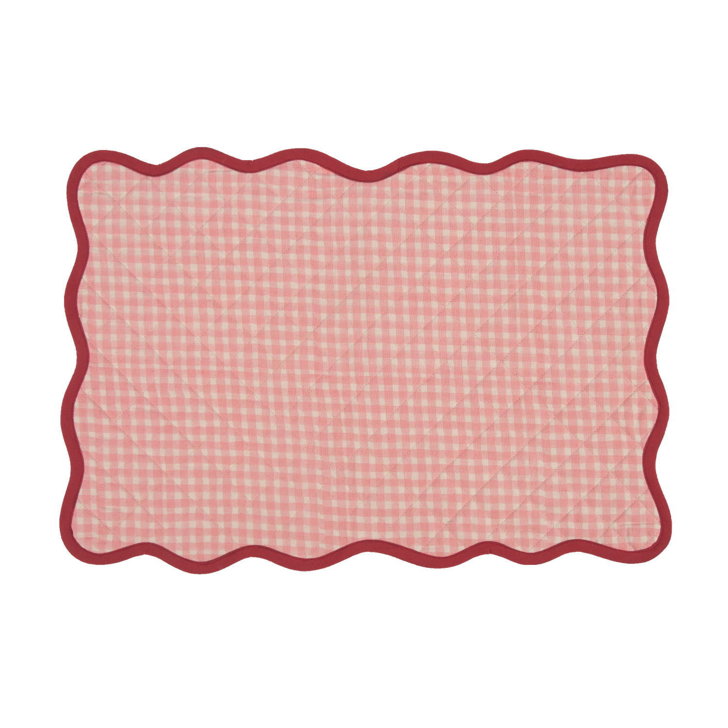 Scallop quilted placemat - Light pink 34x48 cm