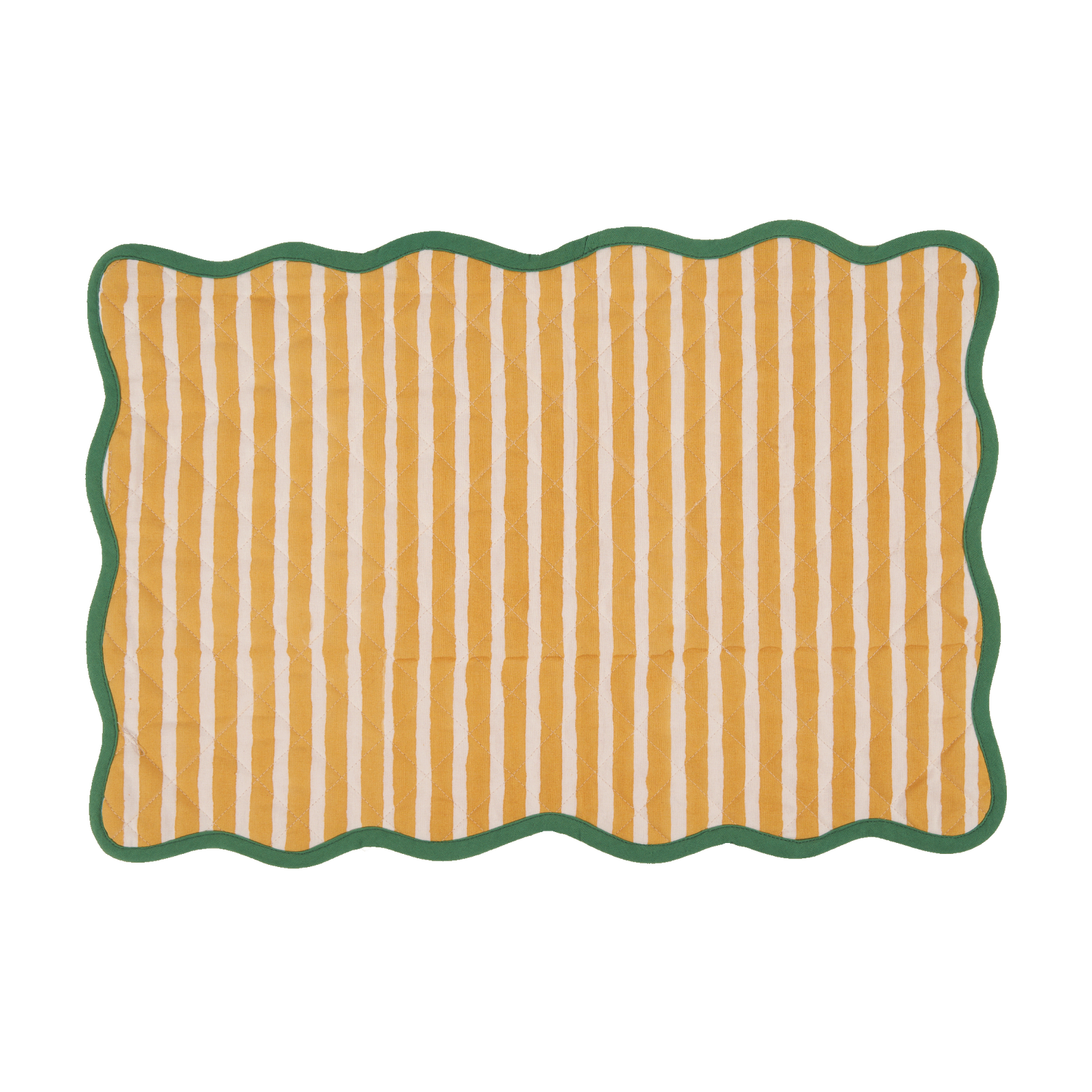 Scallop quilted placemat - Yellow 34x48 cm